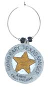 texas ranger wine charm